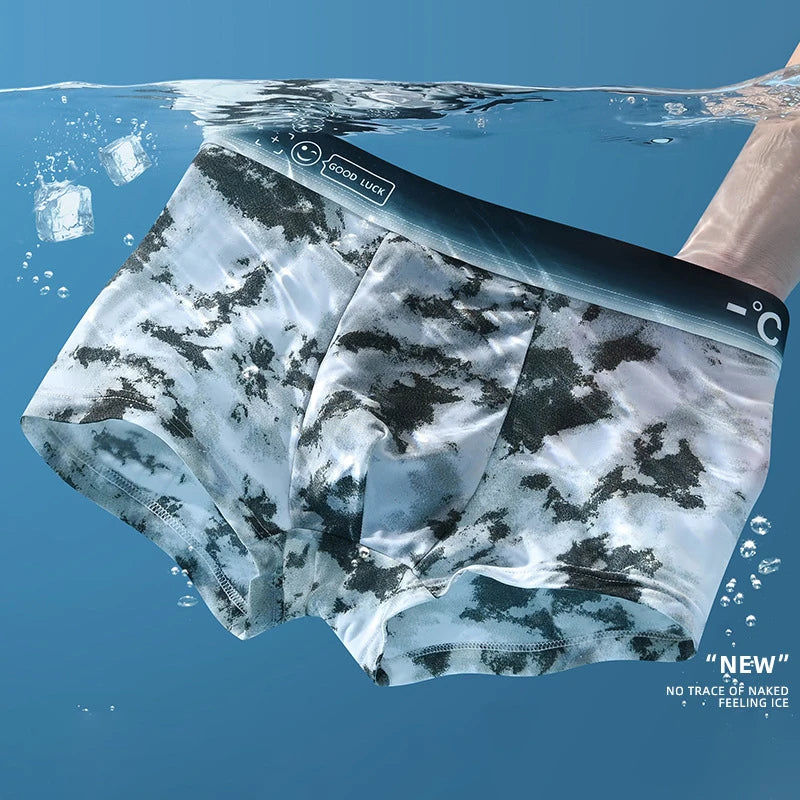 Boxer Homme Ice Silk Respirant Ultra‑Fin