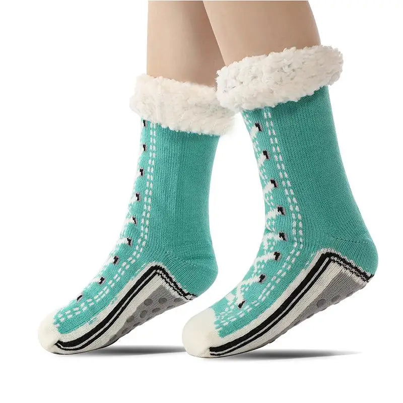 Chaussettes de Yoga Hiver Antidérapantes – Épaisses