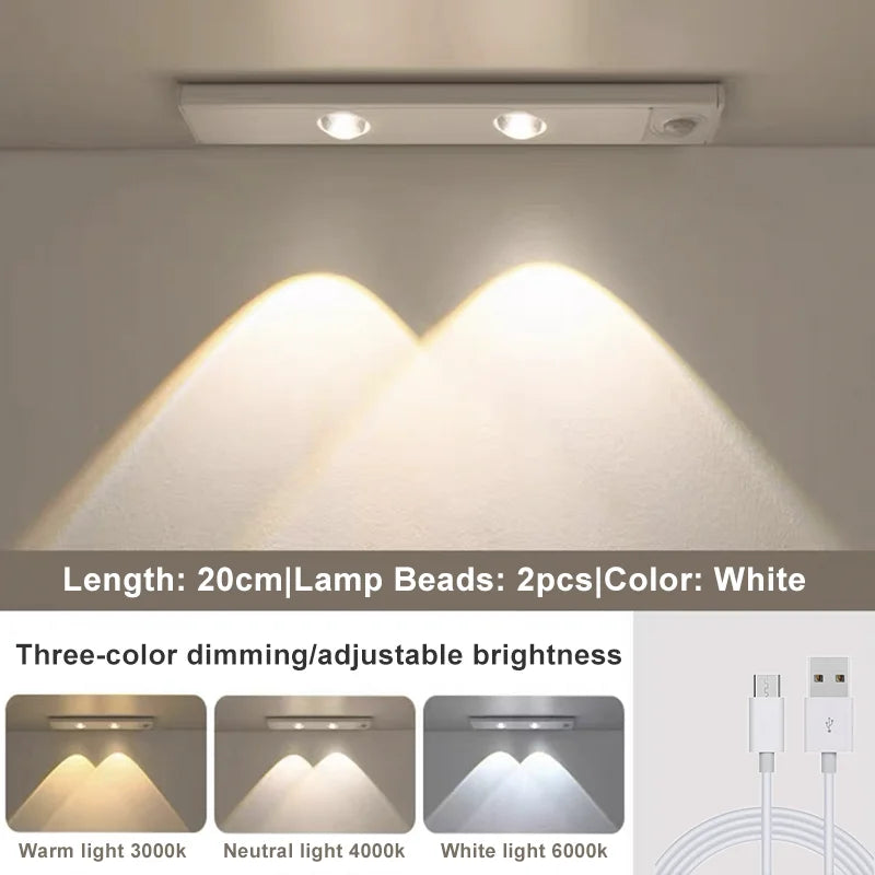 Lumière LED 3 en 1 avec Capteur de Mouvement