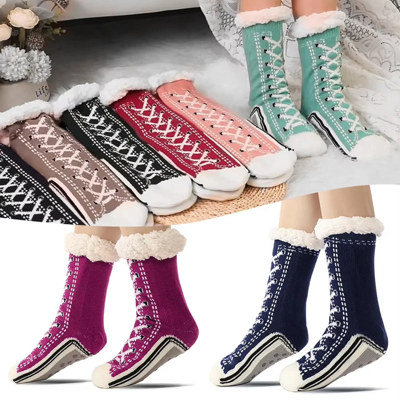 Chaussettes de Yoga Hiver Antidérapantes – Épaisses