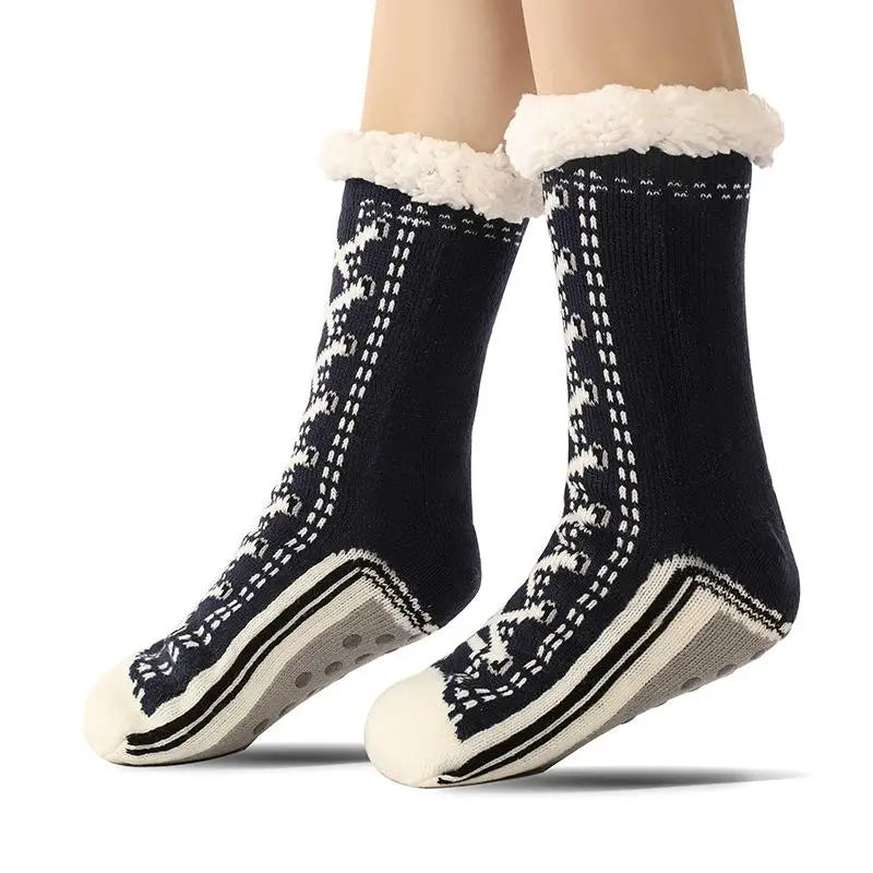 Chaussettes de Yoga Hiver Antidérapantes – Épaisses