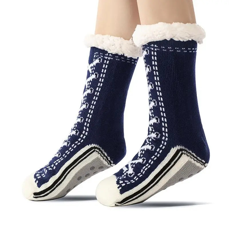 Chaussettes de Yoga Hiver Antidérapantes – Épaisses